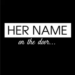 Her Name on the Door Logo Black and White